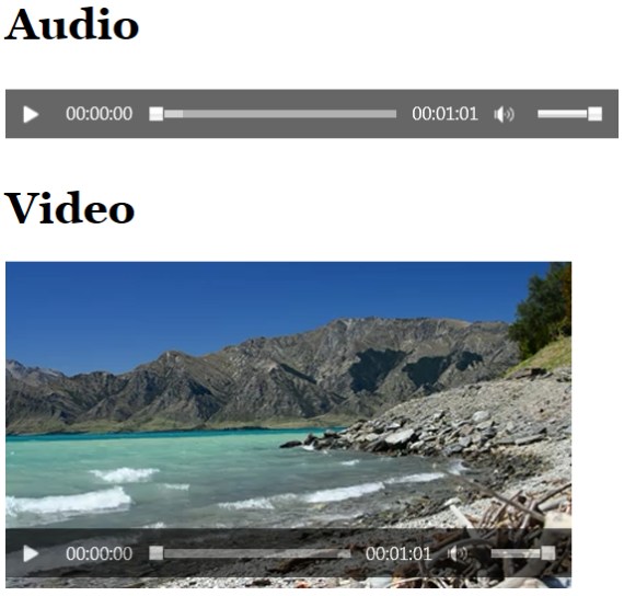 Tag audio e video con i controlli predefiniti di IE9